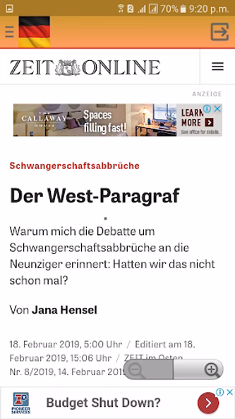 Germany Newspapers Screenshot 3 - AppWisp.com Germany Newspapers Screenshot 3 - AppWisp.com