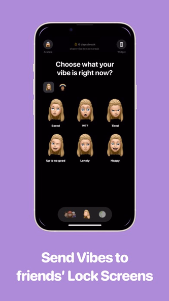 Vibes - BFF mood tracker Screenshot 2 - AppWisp.com Vibes - BFF mood tracker Screenshot 2 - AppWisp.com