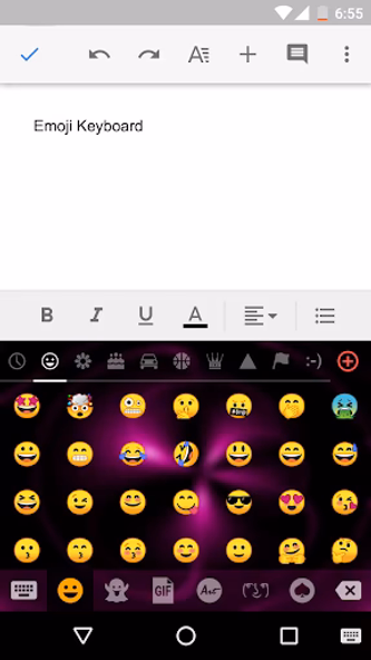 Neon Light Emoji Gif Keyboard Screenshot 2 - AppWisp.com Neon Light Emoji Gif Keyboard Screenshot 2 - AppWisp.com
