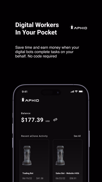Aphid: Clone. Automate. Earn. Screenshot 1 - AppWisp.com Aphid: Clone. Automate. Earn. Screenshot 1 - AppWisp.com