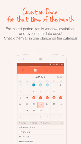 Once -A special period tracker Screenshot 3 - AppWisp.com Once -A special period tracker Screenshot 3 - AppWisp.com