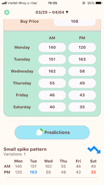 Turnip price predictor for Ani Screenshot 2 - AppWisp.com Turnip price predictor for Ani Screenshot 2 - AppWisp.com