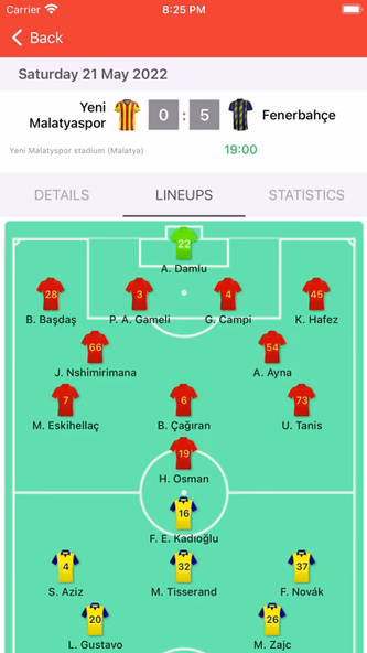 Live Scores for Super Lig App Screenshot 4 - AppWisp.com Live Scores for Super Lig App Screenshot 4 - AppWisp.com