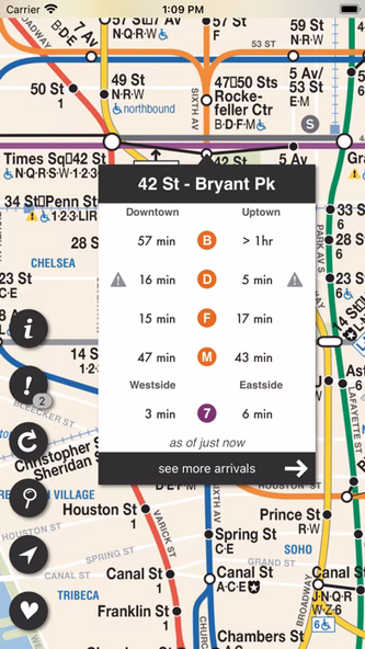 Underway: NYC Subway Transit Screenshot 1 - AppWisp.com Underway: NYC Subway Transit Screenshot 1 - AppWisp.com