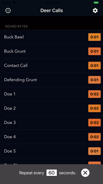 Deer Calls & Hunting Sounds Screenshot 1 - AppWisp.com Deer Calls & Hunting Sounds Screenshot 1 - AppWisp.com