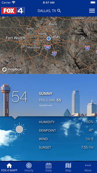 FOX 4 Dallas-FTW: Weather Screenshot 1 - AppWisp.com FOX 4 Dallas-FTW: Weather Screenshot 1 - AppWisp.com