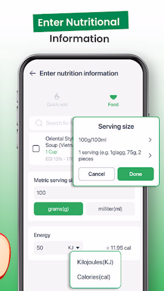 Calorie Counter: Food Tracker Screenshot 4 - AppWisp.com Calorie Counter: Food Tracker Screenshot 4 - AppWisp.com