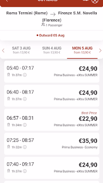 Italo: Italian Highspeed Train Screenshot 2 - AppWisp.com Italo: Italian Highspeed Train Screenshot 2 - AppWisp.com