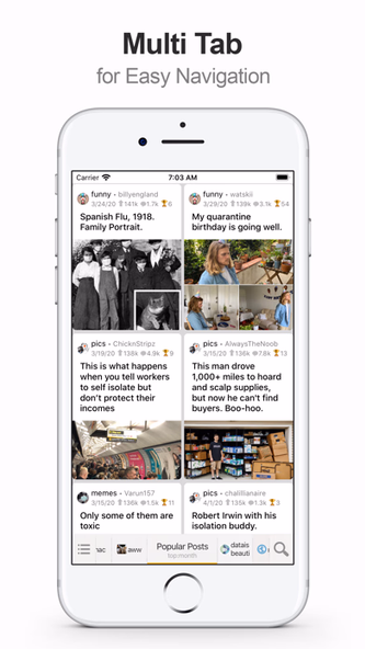 MultiTab for Reddit Screenshot 1 - AppWisp.com MultiTab for Reddit Screenshot 1 - AppWisp.com