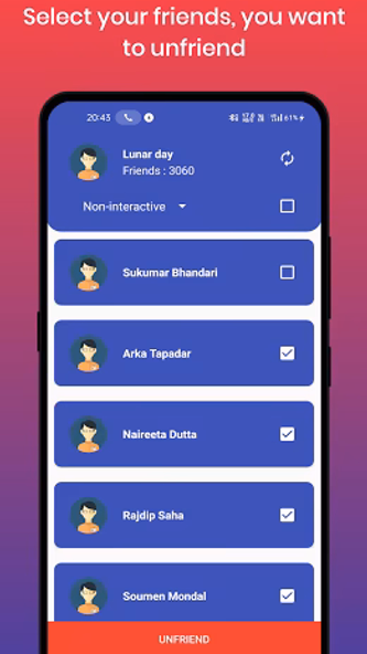 Unfriend non-interactive frnds Screenshot 2 - AppWisp.com Unfriend non-interactive frnds Screenshot 2 - AppWisp.com
