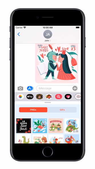 Sant Jordi - GIFs & Stickers Screenshot 2 - AppWisp.com Sant Jordi - GIFs & Stickers Screenshot 2 - AppWisp.com