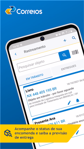 Correios Screenshot 1 - AppWisp.com Correios Screenshot 1 - AppWisp.com