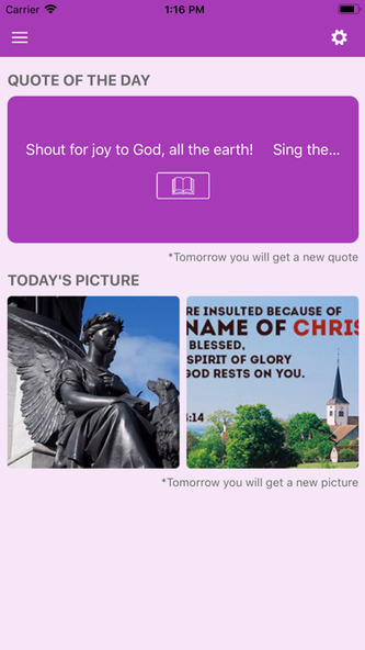 Daily Psalms Bible Verses Screenshot 1 - AppWisp.com Daily Psalms Bible Verses Screenshot 1 - AppWisp.com