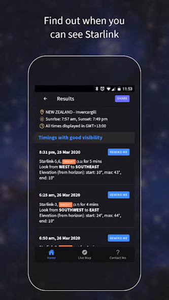 Find Starlink Satellites Screenshot 2 - AppWisp.com Find Starlink Satellites Screenshot 2 - AppWisp.com