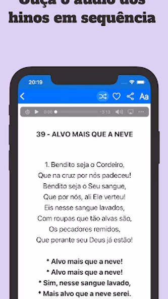 Harpa Cristã: Áudio e offline Screenshot 2 - AppWisp.com