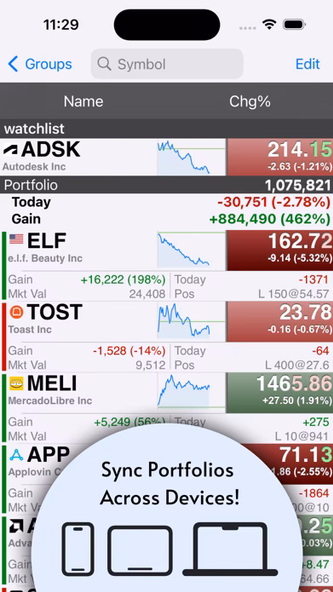 Stocks: Realtime Quotes Charts Screenshot 4 - AppWisp.com Stocks: Realtime Quotes Charts Screenshot 4 - AppWisp.com