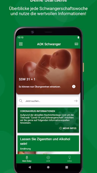AOK Schwanger - Gesund Leben Screenshot 1 - AppWisp.com AOK Schwanger - Gesund Leben Screenshot 1 - AppWisp.com
