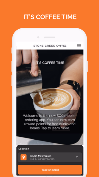 Stone Creek Coffee To Go Screenshot 1 - AppWisp.com Stone Creek Coffee To Go Screenshot 1 - AppWisp.com