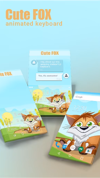 Cute Fox Animated Keyboard Screenshot 1 - AppWisp.com Cute Fox Animated Keyboard Screenshot 1 - AppWisp.com