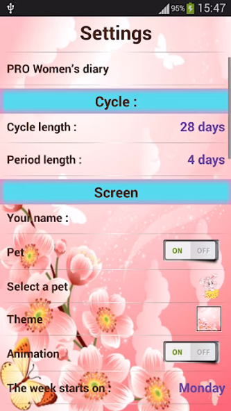 Woman diary (calendar) Screenshot 3 - AppWisp.com Woman diary (calendar) Screenshot 3 - AppWisp.com