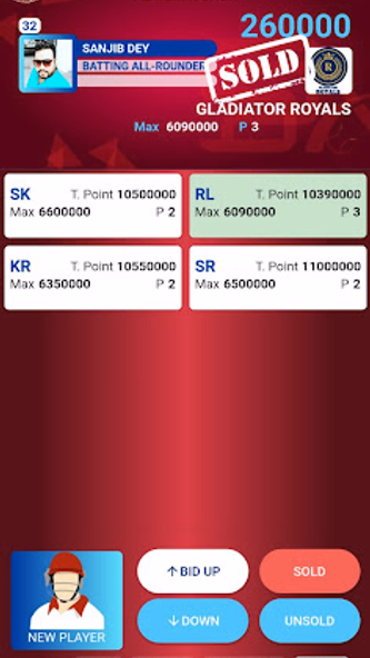 Super Player Auction : Cricket Screenshot 4 - AppWisp.com Super Player Auction : Cricket Screenshot 4 - AppWisp.com