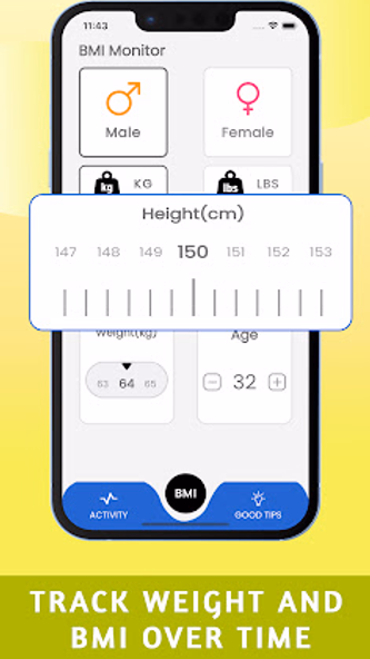 BMI Monitor Screenshot 2 - AppWisp.com BMI Monitor Screenshot 2 - AppWisp.com