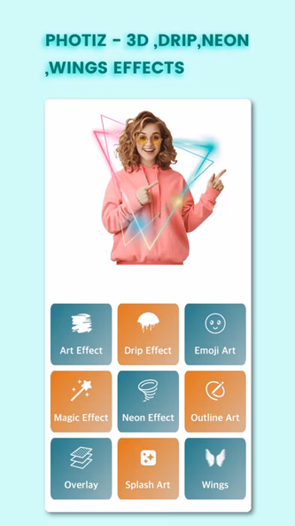 Photos- Art, Drip, Neon Effect Screenshot 1 - AppWisp.com