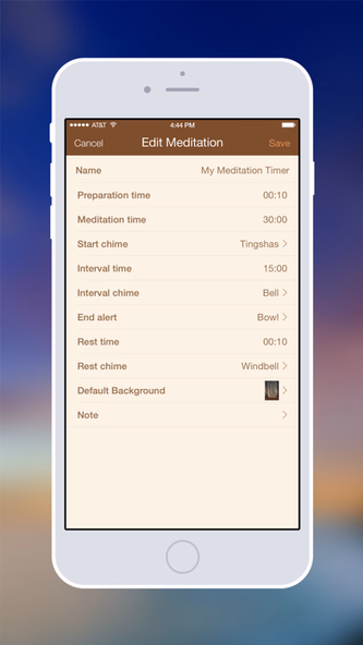 Pocket Meditation Timer Screenshot 3 - AppWisp.com Pocket Meditation Timer Screenshot 3 - AppWisp.com