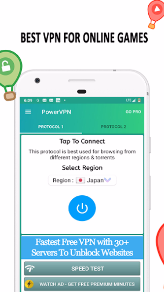 Power VPN : Fast & Secure VPN Screenshot 3 - AppWisp.com Power VPN : Fast & Secure VPN Screenshot 3 - AppWisp.com