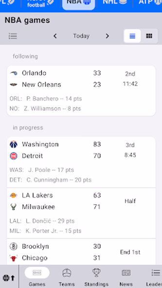 Sports Alerts - live scores Screenshot 1 - AppWisp.com Sports Alerts - live scores Screenshot 1 - AppWisp.com