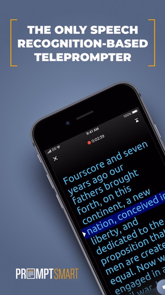 PromptSmart Lite Teleprompter Screenshot 1 - AppWisp.com PromptSmart Lite Teleprompter Screenshot 1 - AppWisp.com