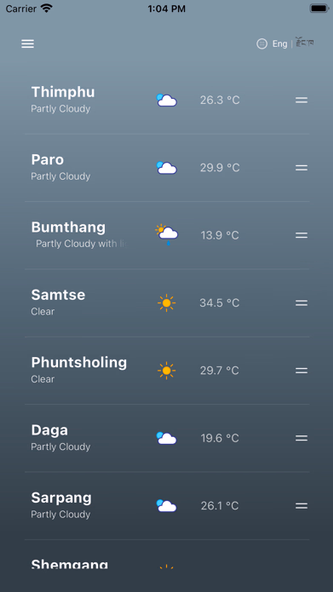 Bhutan Weather Screenshot 3 - AppWisp.com Bhutan Weather Screenshot 3 - AppWisp.com