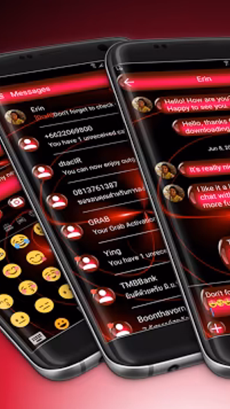 SMS Messages Spheres Red Theme Screenshot 1 - AppWisp.com SMS Messages Spheres Red Theme Screenshot 1 - AppWisp.com
