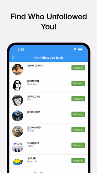 nFollowers: Unfollowers Report Screenshot 2 - AppWisp.com nFollowers: Unfollowers Report Screenshot 2 - AppWisp.com