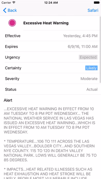 Weather Watches, Warnings and Advisories Screenshot 3 - AppWisp.com Weather Watches, Warnings and Advisories Screenshot 3 - AppWisp.com