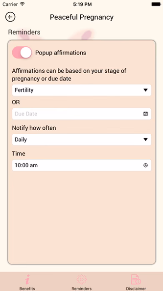 Peaceful Pregnancy: Easy Birth Screenshot 4 - AppWisp.com Peaceful Pregnancy: Easy Birth Screenshot 4 - AppWisp.com