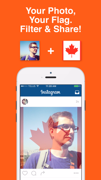 Flag Filter & Picture Overlay Screenshot 1 - AppWisp.com Flag Filter & Picture Overlay Screenshot 1 - AppWisp.com