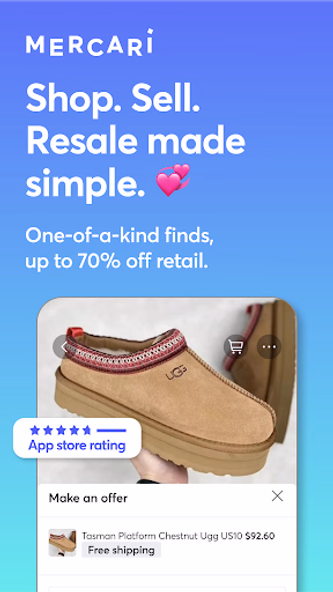 Mercari: Buy and Sell App Screenshot 1 - AppWisp.com Mercari: Buy and Sell App Screenshot 1 - AppWisp.com