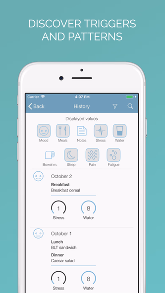 Bowelle - The IBS tracker Screenshot 2 - AppWisp.com Bowelle - The IBS tracker Screenshot 2 - AppWisp.com