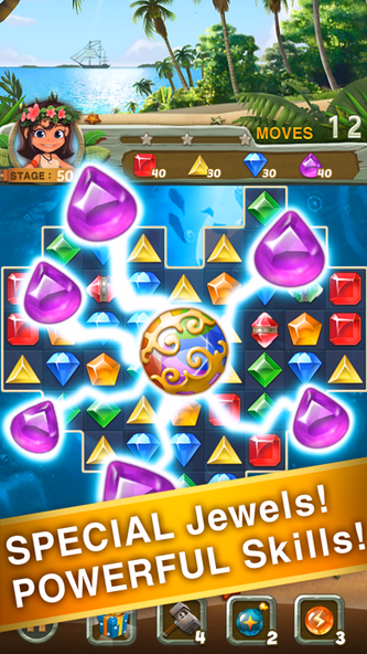 Paradise Jewel: Match-3 Puzzle Screenshot 3 - AppWisp.com Paradise Jewel: Match-3 Puzzle Screenshot 3 - AppWisp.com