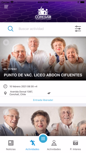 Salud Conchali Screenshot 2 - AppWisp.com Salud Conchali Screenshot 2 - AppWisp.com
