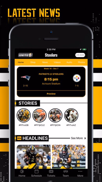Pittsburgh Steelers Screenshot 2 - AppWisp.com Pittsburgh Steelers Screenshot 2 - AppWisp.com
