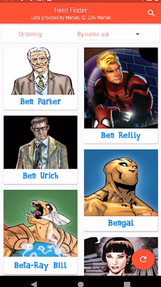 Super Hero Finder Screenshot 2 - AppWisp.com Super Hero Finder Screenshot 2 - AppWisp.com
