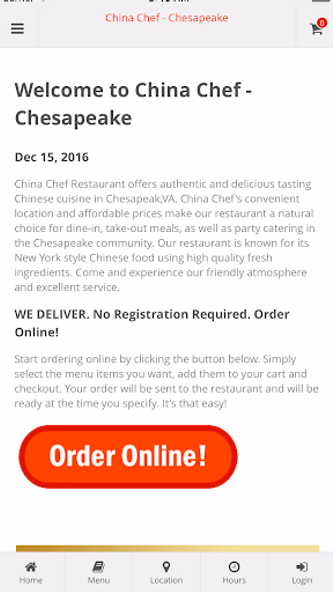 China Chef - Chesapeake Screenshot 1 - AppWisp.com China Chef - Chesapeake Screenshot 1 - AppWisp.com