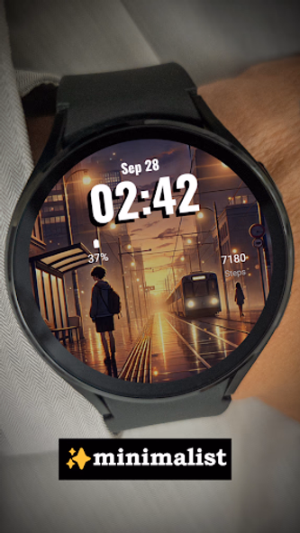 Anime Watch Face: Sunset Train Screenshot 1 - AppWisp.com Anime Watch Face: Sunset Train Screenshot 1 - AppWisp.com