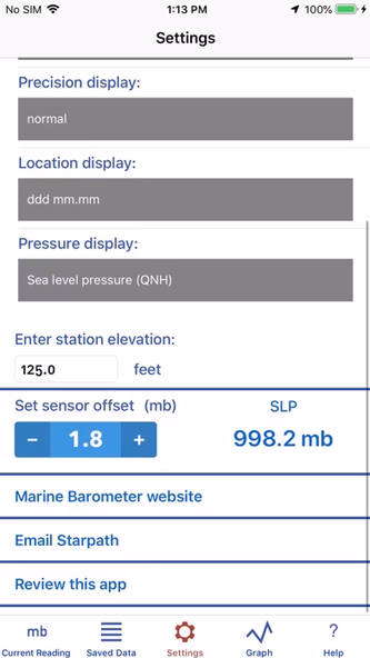 Marine Barometer Screenshot 3 - AppWisp.com Marine Barometer Screenshot 3 - AppWisp.com