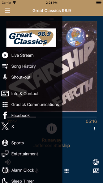 Great Classics 98.9 Screenshot 2 - AppWisp.com Great Classics 98.9 Screenshot 2 - AppWisp.com