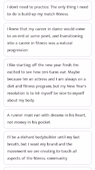Fitness Quotes and Sayings Screenshot 1 - AppWisp.com Fitness Quotes and Sayings Screenshot 1 - AppWisp.com