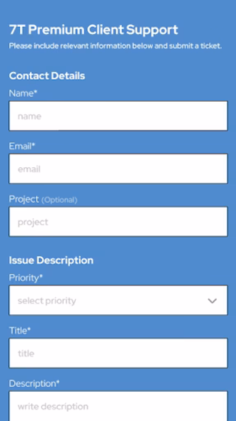 7T Client Support Screenshot 1 - AppWisp.com 7T Client Support Screenshot 1 - AppWisp.com