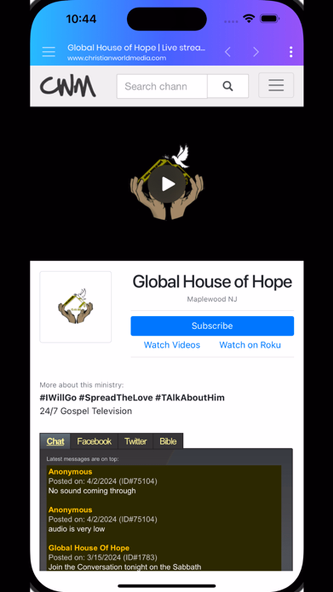 Global House of Hope Screenshot 1 - AppWisp.com Global House of Hope Screenshot 1 - AppWisp.com